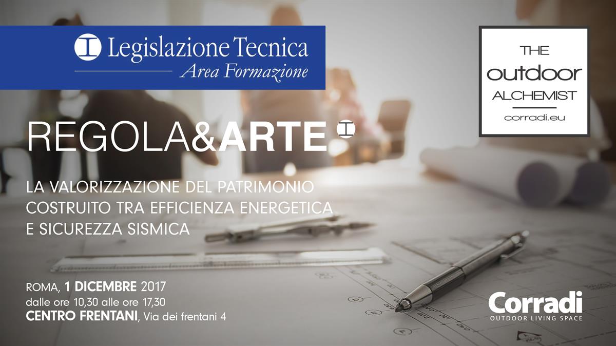 Corradi official sponsor of REGOLA & ARTE, the professional training day organized by Legislazione Tecnica