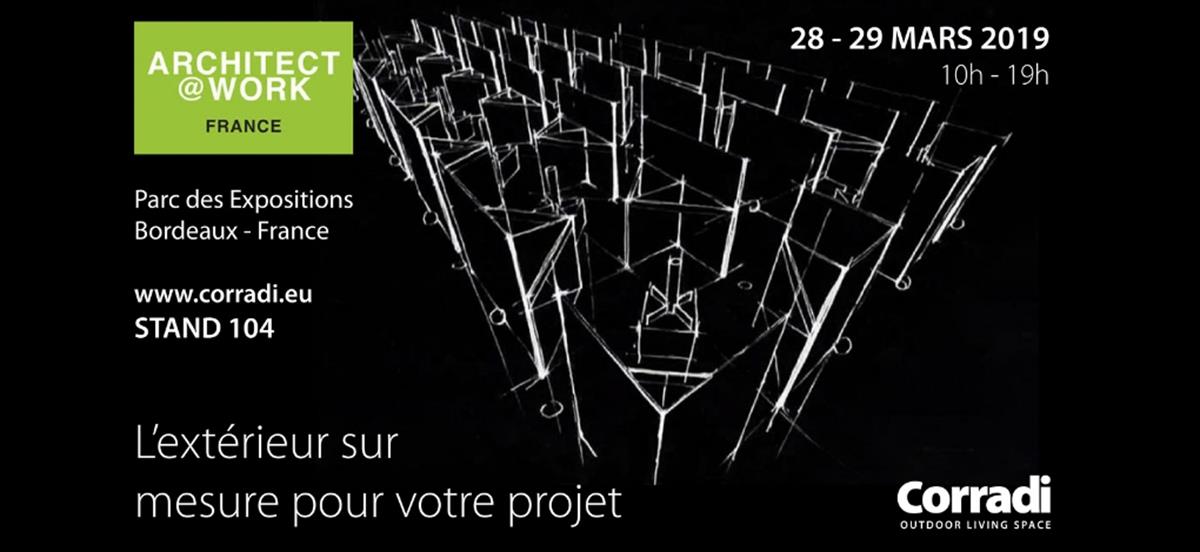 Architect@work : les 28 et 29 mars, venez à Bordeaux pour découvrir le savoir-faire de Corradi