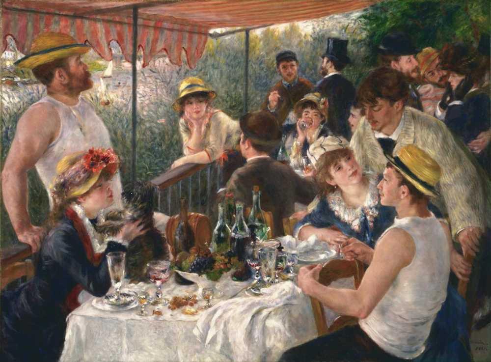 Un almuerzo de remeros con Pierre-Auguste Renoir