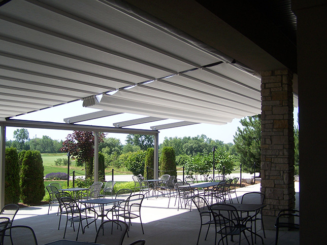 The wooden pergola with roof that adds personalization and style